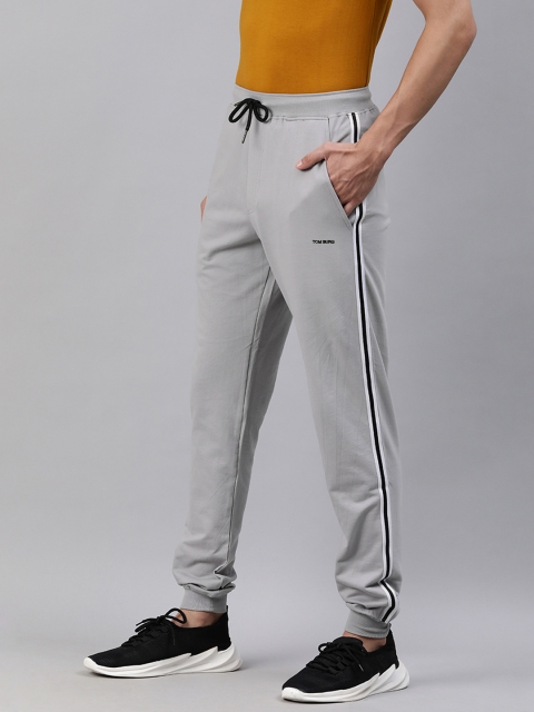 

TOM BURG Men Grey Cotton Premium Stylish Track Pants