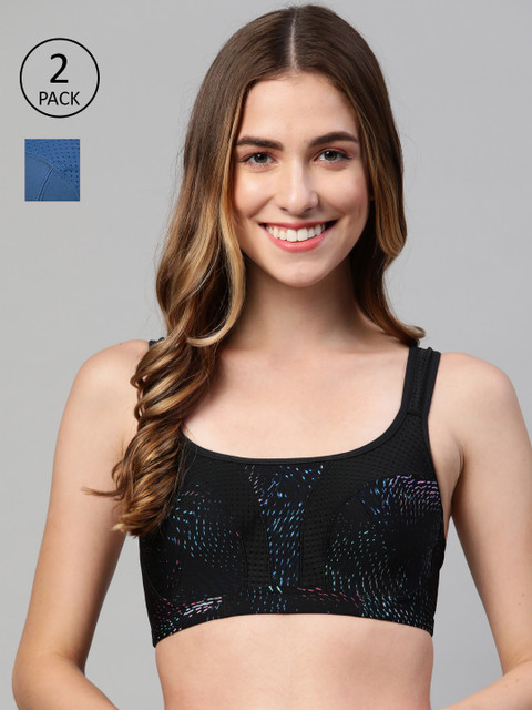 

Marks & Spencer Pack Of 2 Abstract Printed Everyday Bra, Blue