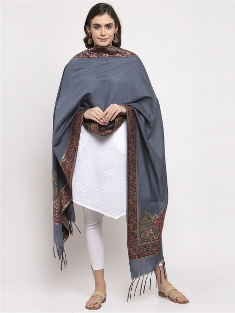 

Safaa Red & Red Ethnic Motifs Woven Design Cotton Silk Dupatta, Beige