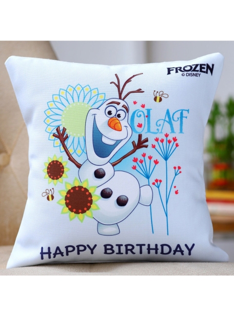 

Ferns N Petals Blue Disney Frozen Olaf Birthday Printed Cushion