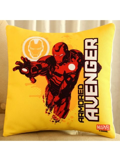 

Ferns N Petals Yellow & Red Iron Man Printed Square Cushion
