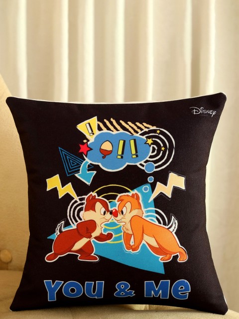 

Ferns N Petals Black & Blue Disney Chip N Dale Printed Cushion