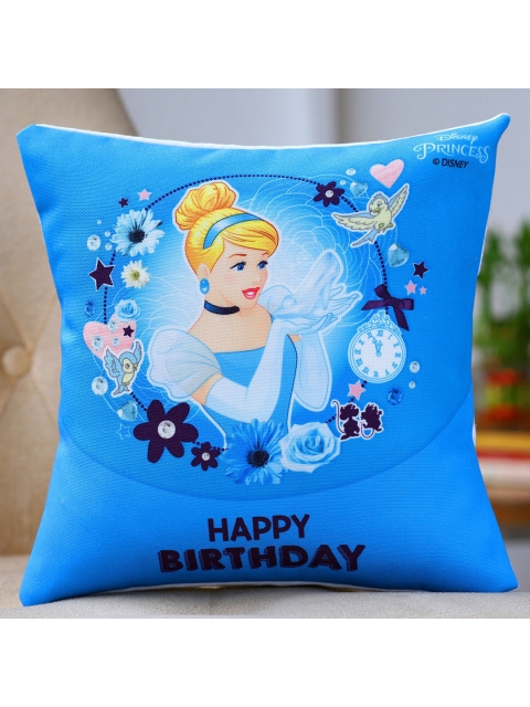 

Ferns N Petals Blue Disney Princess Birthday Printed Cushion