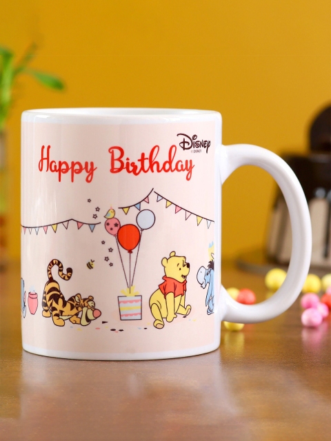 

Ferns N Petals Pink & Red Winnie The Pooh Printed Ceramic Glossy Mug