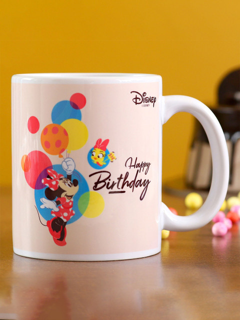 

Ferns N Petals Peach-Coloured & Yellow Minnie Mouse Birthday Printed Ceramic Glossy Mug