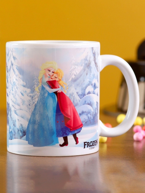 

Ferns N Petals White & Blue Disney Frozen Printed Ceramic Glossy Mug