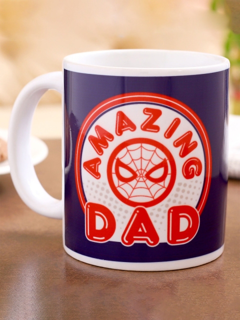 

Ferns N Petals Navy Blue & Red Marvel Amazing Dad Printed Ceramic Glossy Mug