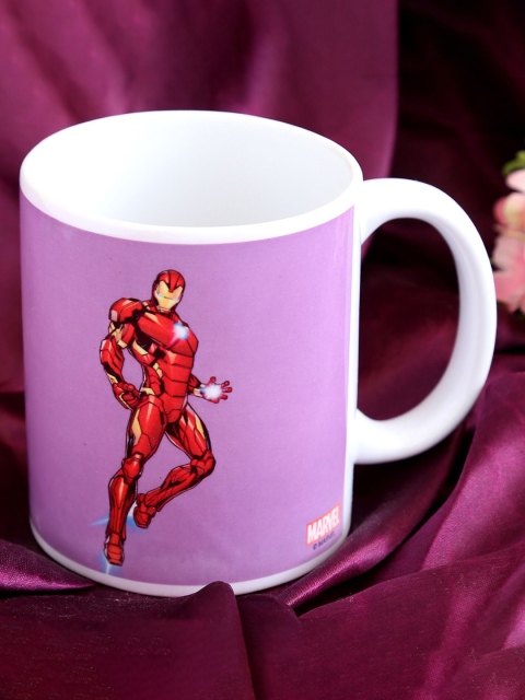 

Ferns N Petals White & Purple Marvel Superhero Iron Man Printed Ceramic Glossy Mug