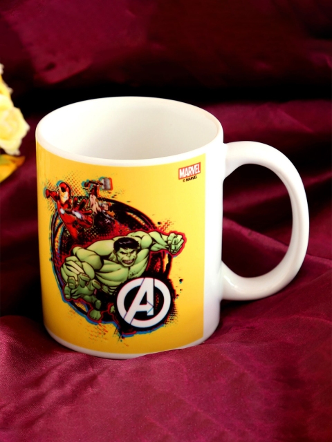 

Ferns N Petals Yellow & Red Marvel Avengers Printed Ceramic Glossy Mug