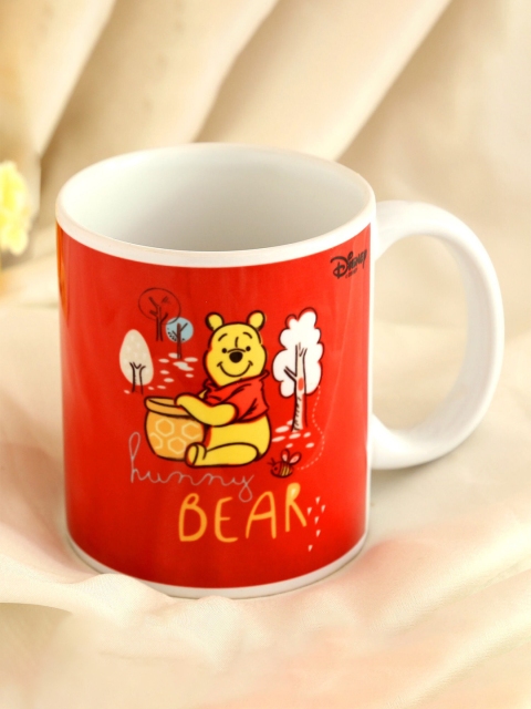 

Ferns N Petals Red & White Disney Pooh The Hunny Bear Printed Ceramic Glossy Mug