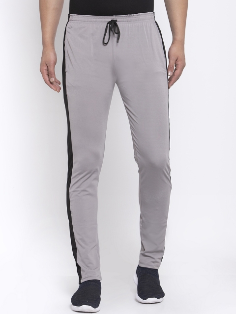 

Xee Men Grey & Black Solid Cotton Slim-Fit Track Pants