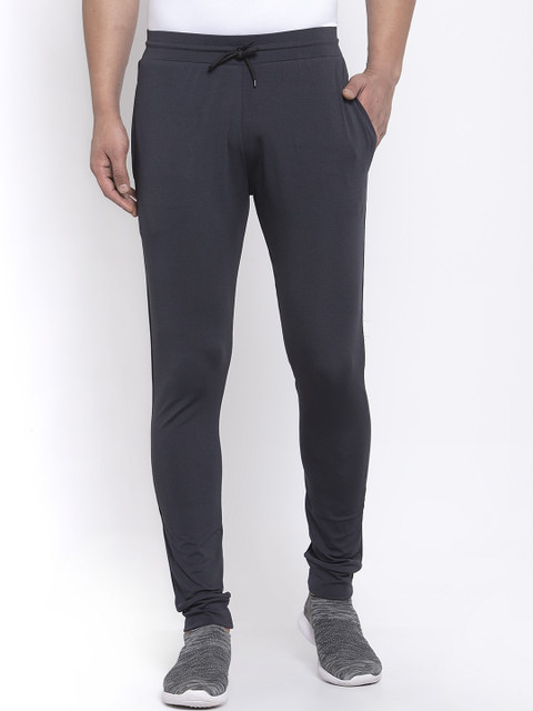 

Xee Men Grey Solid Slim-Fit Cotton Track Pants