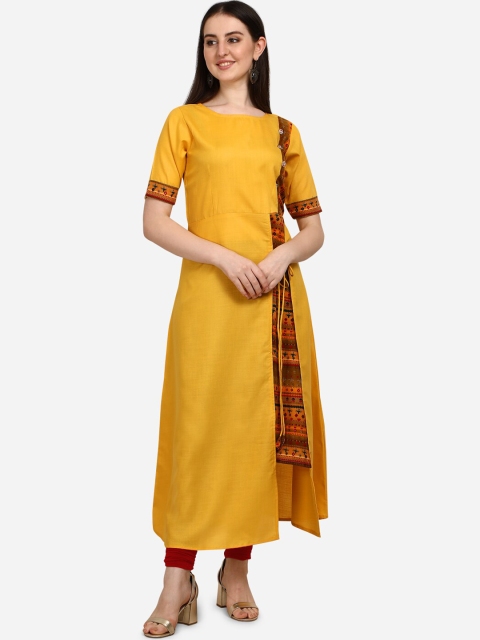 

OM SAI LATEST CREATION Women Yellow Kurta