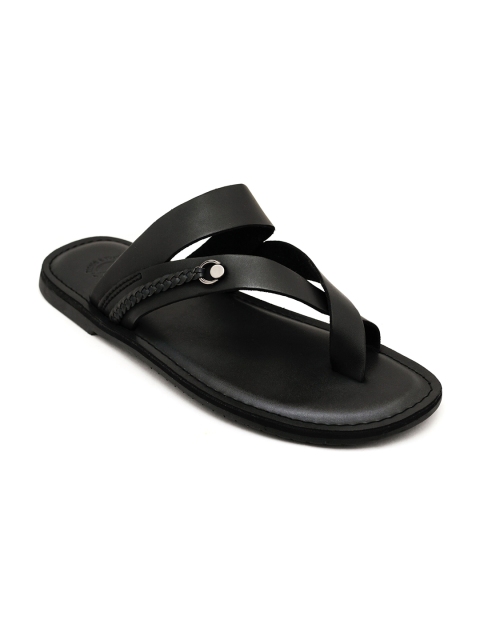 

TRENDS & TRADES Men Black Solid Comfort Sandals
