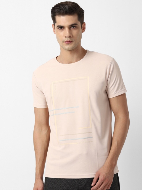 

Louis Philippe Sport Men Beige Printed Slim Fit Cotton T-shirt