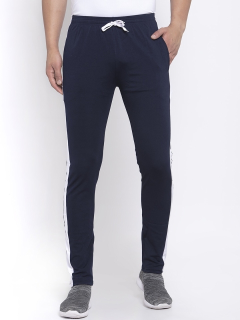 

Xee Men Navy Blue Solid Slim-Fit Cotton Track Pants