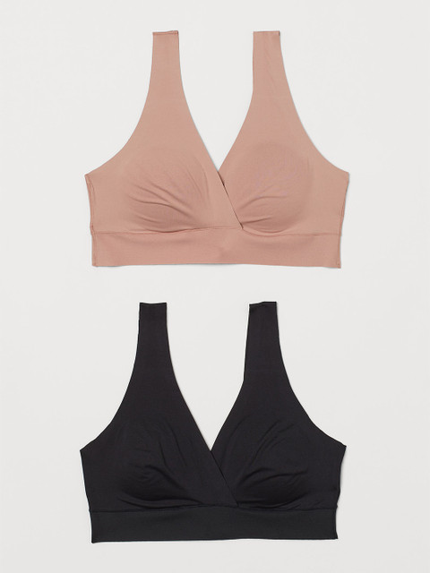 

H&M Women Mama 2 Pack Nursing Bras 0935044002, Black
