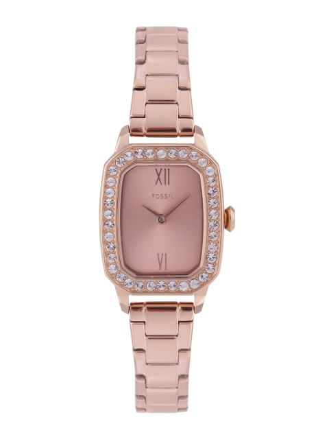 

Fossil Women Rose Gold-Toned Dial Analogue Watch BQ3670