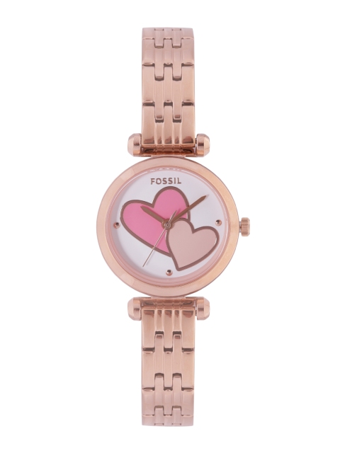 

Fossil Women White Printed Dial Analogue Watch BQ3697