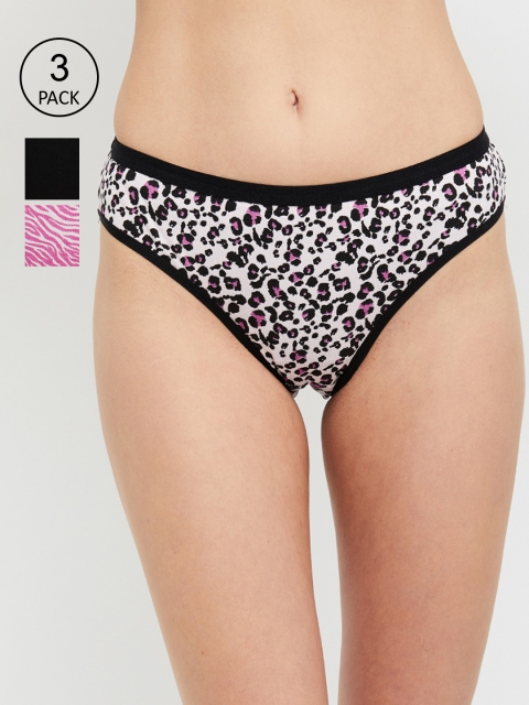 

MAX Pack Of 3 Assorted Printed Hipster Panties