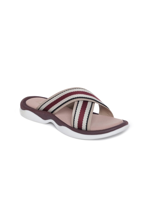 

CHARLES & KEITH Women Nude-Coloured Striped Open Toe Flats