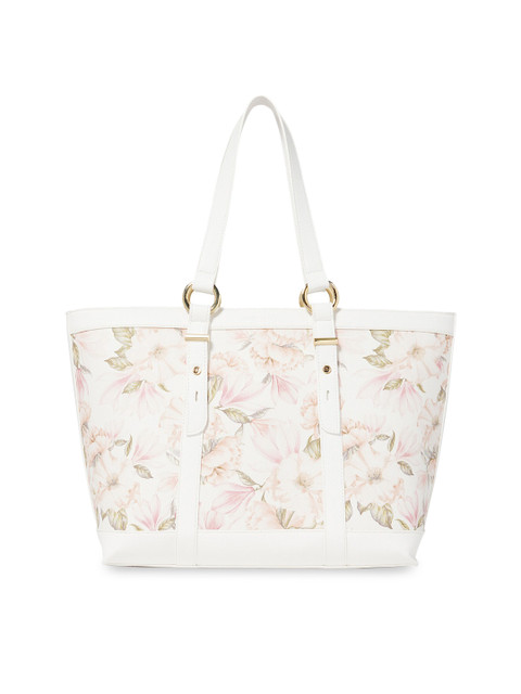 

Forever New White Floral PU Shopper Shoulder Bag