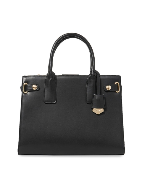 

Forever New Black Textured PU Structured Shoulder Bag