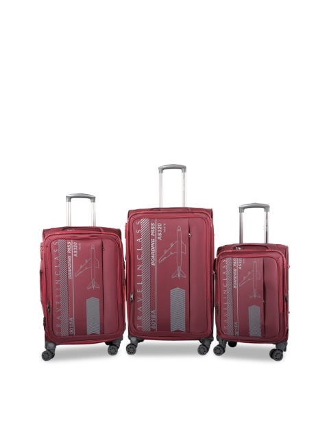 

Polo Class Unisex Red Set Of 3 Soft Trolley Suitcase