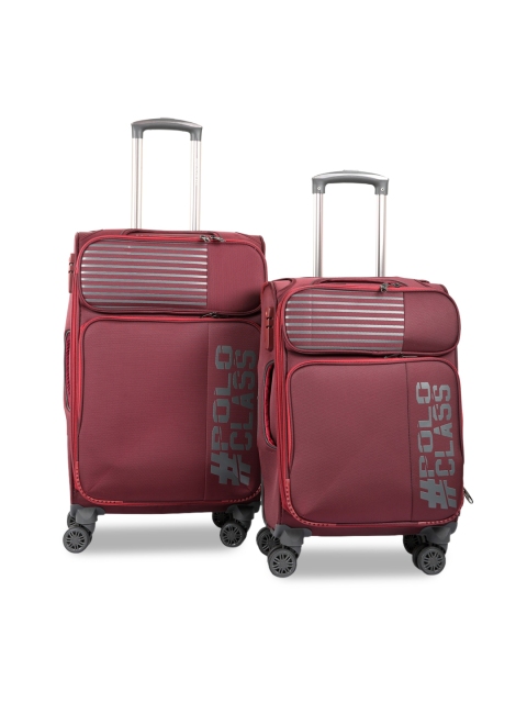 

Polo Class Unisex Maroon Set Of 2 Soft Trolley Suitcase