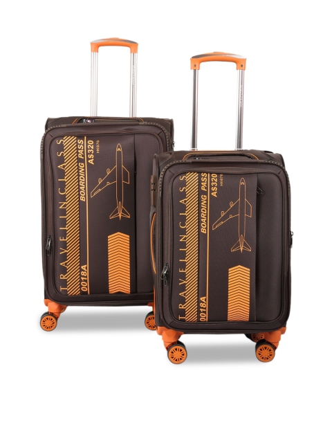 

Polo Class Unisex Brown Set Of 2 Soft Trolley Suitcase