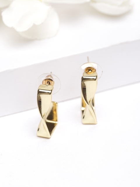 

AVANT-GARDE PARIS Gold-Toned Contemporary Studs Earrings