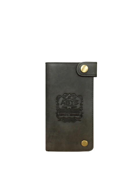 

ABYS Men Grey Solid Leather Card Holder