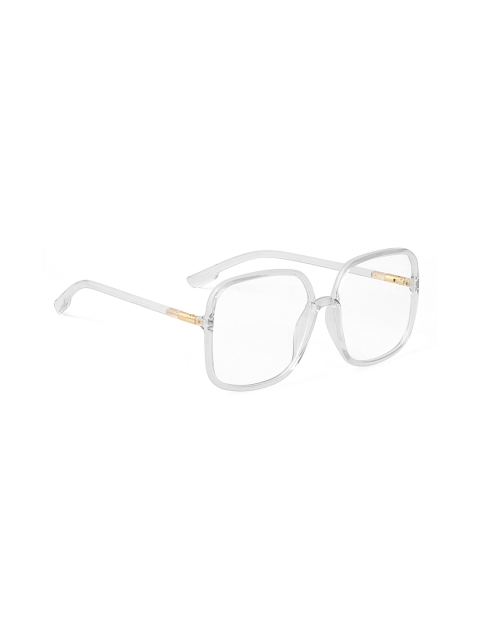 

ROYAL SON Women Clear Lens & Gold-Toned Oversized Sunglasses - CHI0096-C5-R1-Transparent