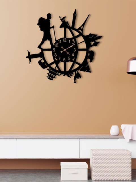 

THE ARTMENT Black Abstract Shaped Contemporary Wall Clock