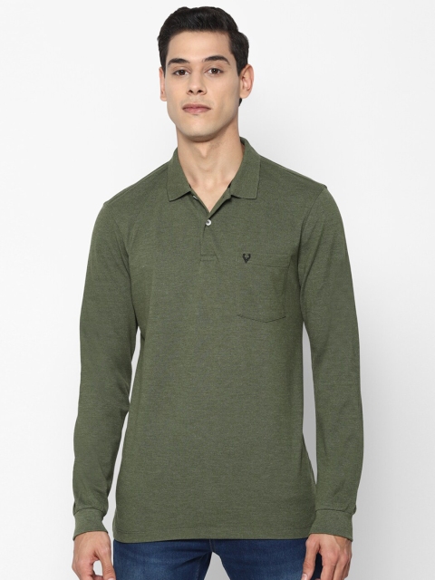 

Allen Solly Men Olive Green Polo Collar T-shirt