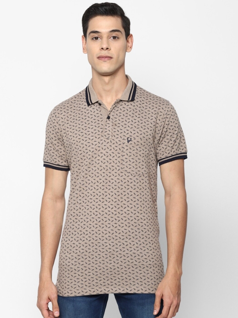 

Allen Solly Men Beige Printed Polo Collar Pockets T-shirt