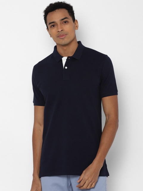 

Allen Solly Men Navy Blue Polo Collar T-shirt