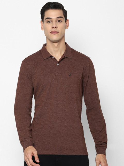 

Allen Solly Men Brown Polo Collar Pockets T-shirt