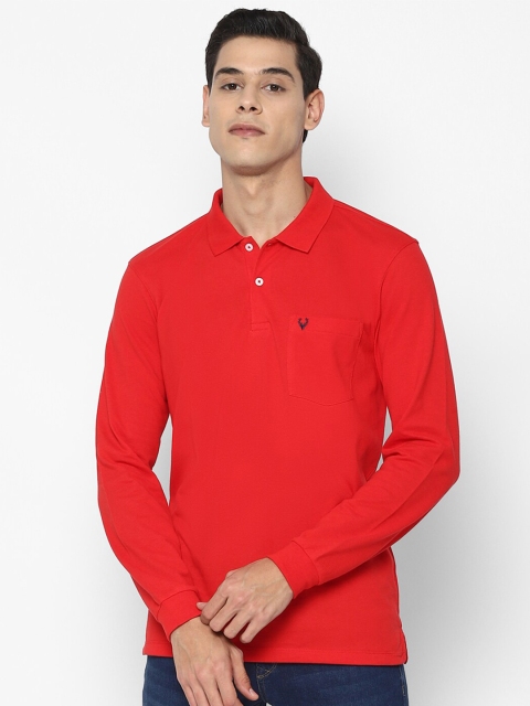 

Allen Solly Men Red Polo Collar Pockets T-shirt