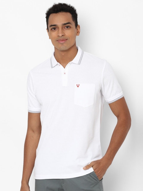 

Allen Solly Men White Polo Collar Pockets T-shirt