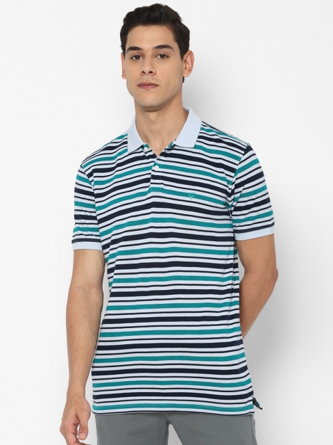 

Allen Solly Men Multicoloured Striped Polo Collar Pockets T-shirt, Multi