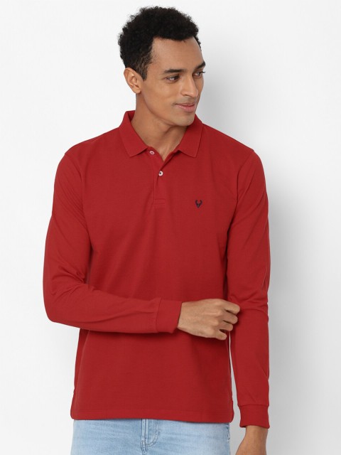 

Allen Solly Men Red Polo Collar Applique T-shirt