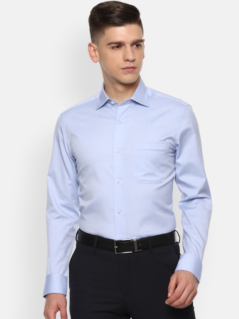 

Louis Philippe Permapress Men Blue Opaque Casual Shirt