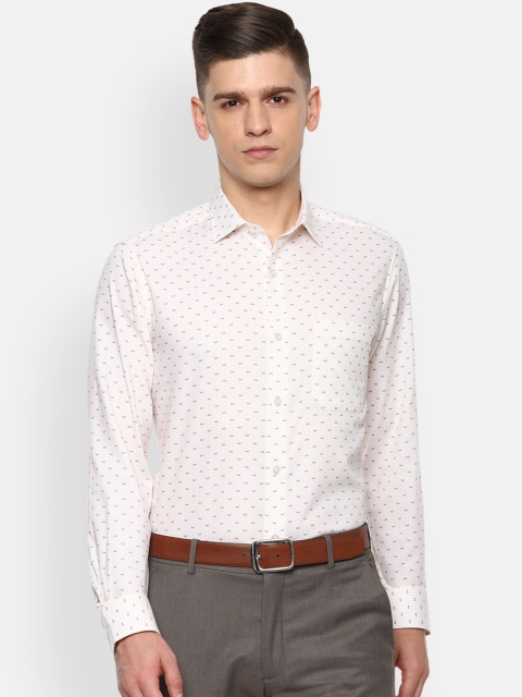 

Louis Philippe Men Beige Slim Fit Opaque Printed Casual Shirt