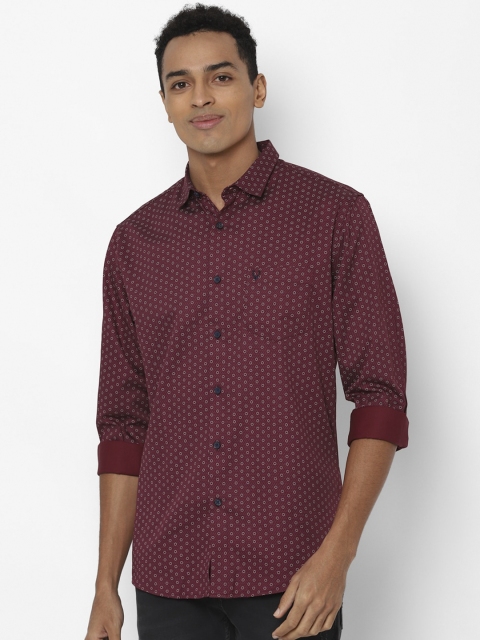 

Allen Solly Men Maroon Slim Fit Opaque Printed Casual Shirt