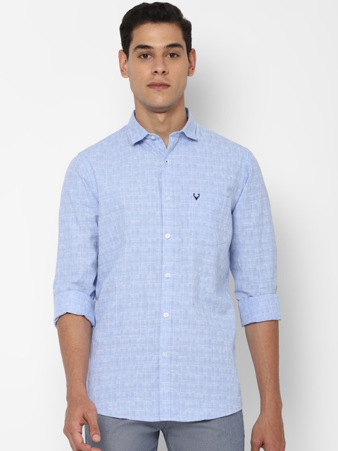 

Allen Solly Men Blue Slim Fit Opaque Checked Casual Shirt