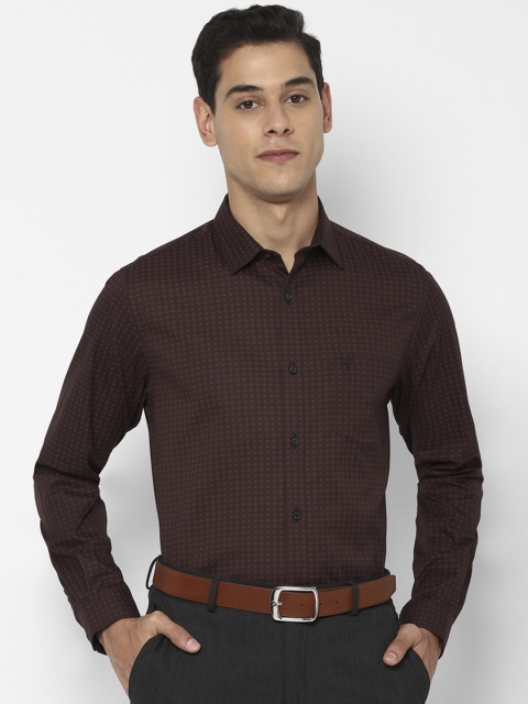 

Allen Solly Men Brown Slim Fit Opaque Printed Casual Shirt