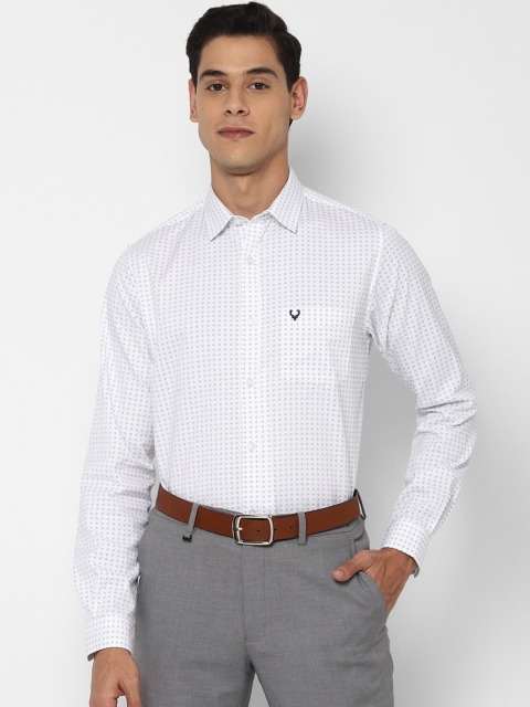 

Allen Solly Men White Slim Fit Opaque Printed Casual Shirt