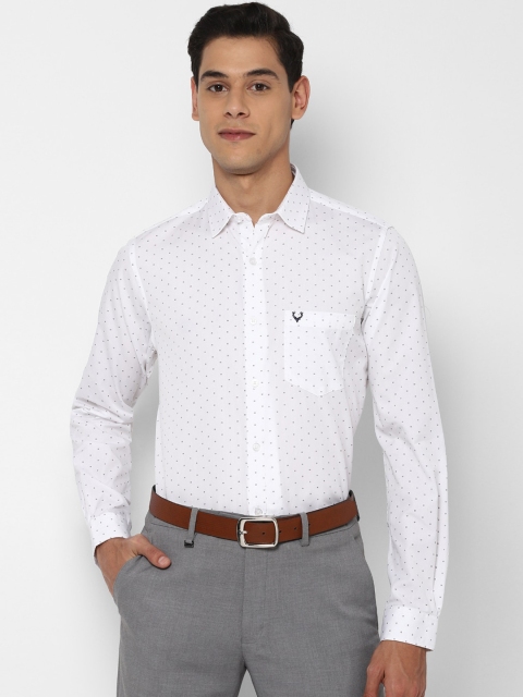

Allen Solly Men White Slim Fit Opaque Printed Casual Shirt