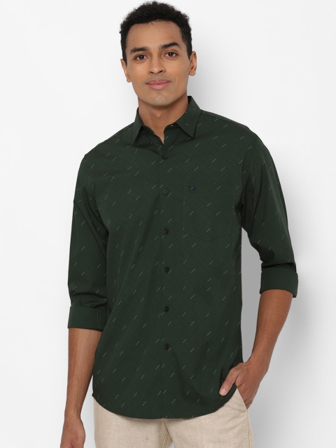 

Allen Solly Men Green Slim Fit Opaque Printed Casual Shirt